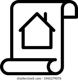 house vector thin line  icon