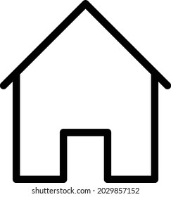 house vector thin line icon