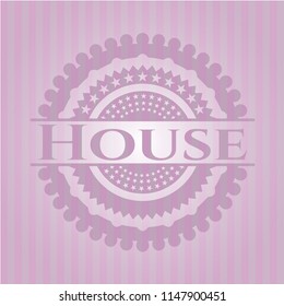 House vintage pink emblem
