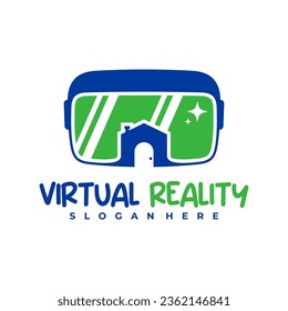 House Virtual Reality logo design Template. Creative Virtual Reality logo vector illustration.