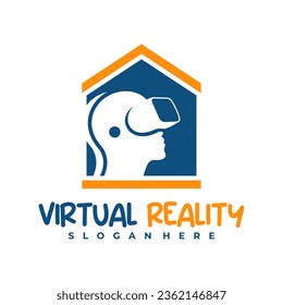 House Virtual Reality logo design Template. Creative Virtual Reality logo vector illustration.