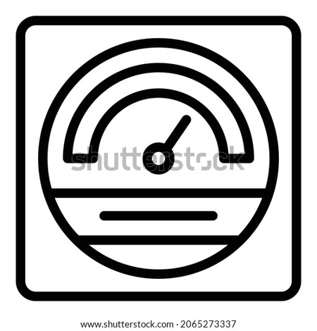 House voltage regulator icon. Outline house voltage regulator vector icon for web design isolated on white background