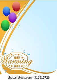 House Warming Party Balloons Background Sign Illustration Design Graphic