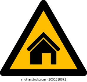 House warning vector illustration. Flat illustration iconic design of house warning, isolated on a white background.