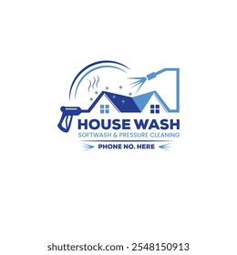 House Wash Logo - House Cleaning,pressure cleaning,jet wash and soft wash for houses logo