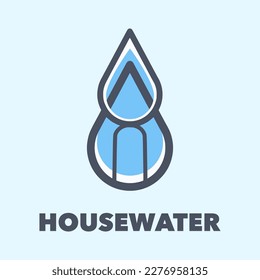 House water simple logo template