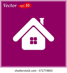 House web icon. flat vector style