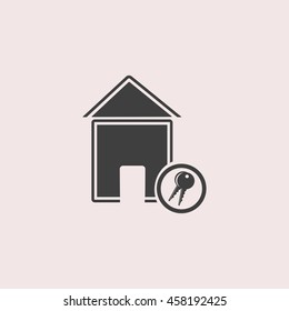 House web icon. Isolated illustration