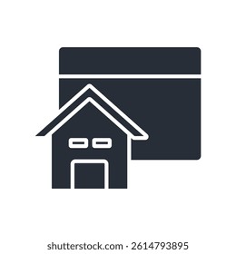 house website icon collection .design style with background
