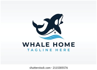 the house and whale logo