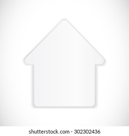house white paper web icon on abstract background