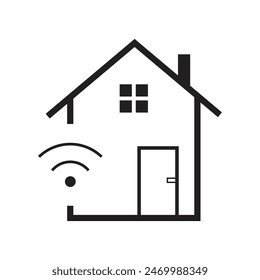 A house with wifi icon