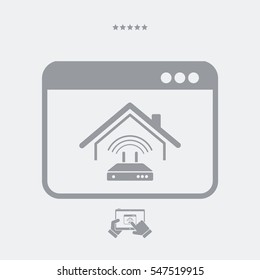 House wi-fi modem - Vector icon for computer website or application