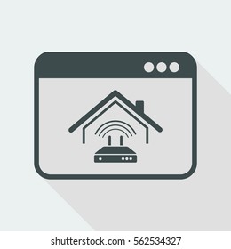 House wi-fi modem - Vector icon for computer website or application