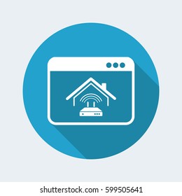 House wi-fi modem - Vector icon for computer website or application