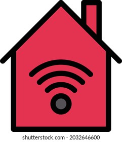 Haus WIFI Vektorgrafik-Symbol