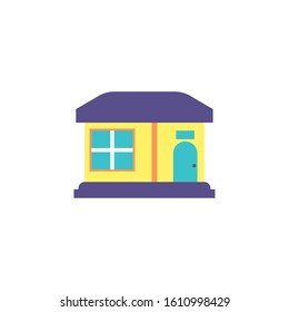 House with window and door design, Home real estate building residential architecture property and city theme Vector illustration