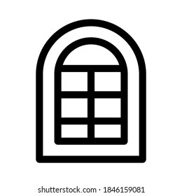 icono de la ventana de la casa o logotipo símbolo de signo aislado ilustración vectorial - iconos vectoriales de estilo negro de alta calidad
