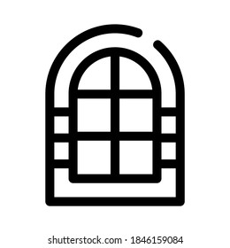 house window icon or logo isolated sign symbol vector illustration - high quality black style vector icons
