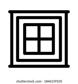 house window icon or logo isolated sign symbol vector illustration - high quality black style vector icons
