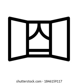 icono de la ventana de la casa o logotipo símbolo de signo aislado ilustración vectorial - iconos vectoriales de estilo negro de alta calidad
