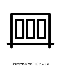 house window icon or logo isolated sign symbol vector illustration - high quality black style vector icons
