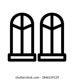 icono de la ventana de la casa o logotipo símbolo de signo aislado ilustración vectorial - iconos vectoriales de estilo negro de alta calidad
