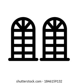 house window icon or logo isolated sign symbol vector illustration - high quality black style vector icons
