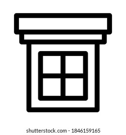house window icon or logo isolated sign symbol vector illustration - high quality black style vector icons
