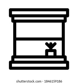house window icon or logo isolated sign symbol vector illustration - high quality black style vector icons
