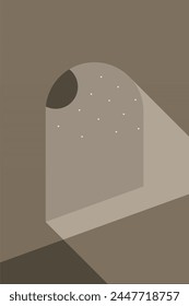 House window illustration background. Minimalist house window background.