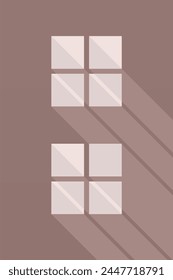 House window illustration background. Minimalist house window background.