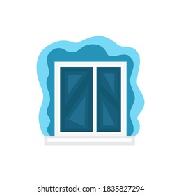 House window isolate. Vector illustration.