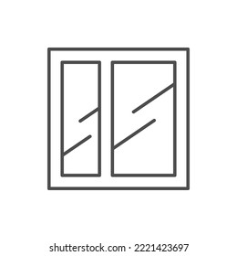 House window line outline icon