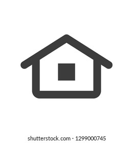 House with window, linear vector icon