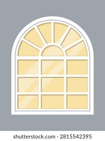 House Window with multiple panes and white frame, creating a bright and airy atmosphere