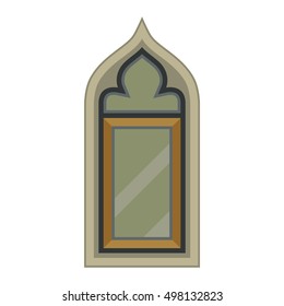 House window vector element isolated on white background