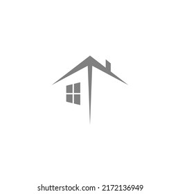 House windows logo icon design illustration template vector