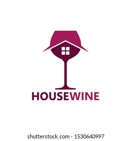 House Wine Logo Template Design