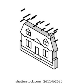 house winter isometric icon vector. house winter sign. isolated symbol illustration