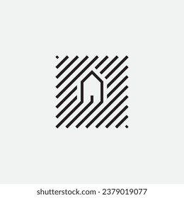 House wood nest logo design illustration vector template