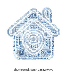 house word cloud. tag cloud about house