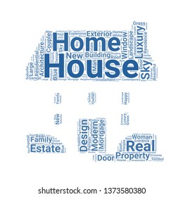 house word cloud. tag cloud about house