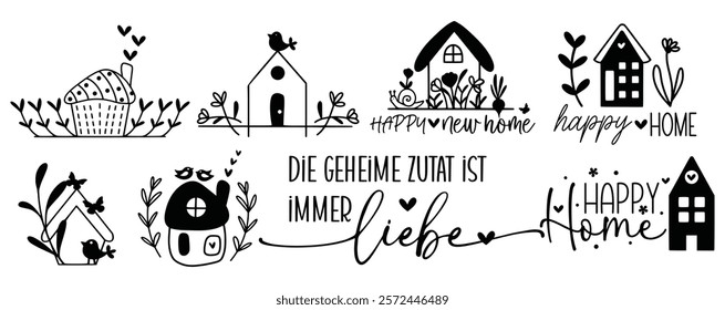 House and word Happy home