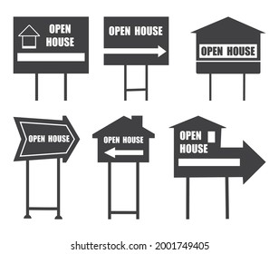 House Yard Sign, Empty Street Sign, Vector Illustration Isolated