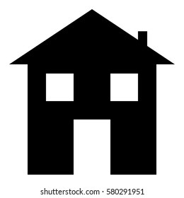 House_Home  icon - Flat design, glyph style icon - Filled Black
