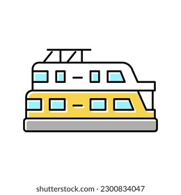 houseboat boat color icon vector. houseboat boat sign. isolated symbol illustration svg