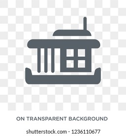 houseboat icon. houseboat design concept from Transportation collection. Simple element vector illustration on transparent background.