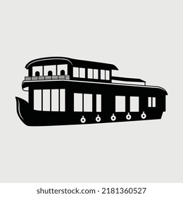 Houseboat SVG  Printable Vector Design, svg