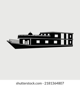 Houseboat SVG  Printable Vector Design,